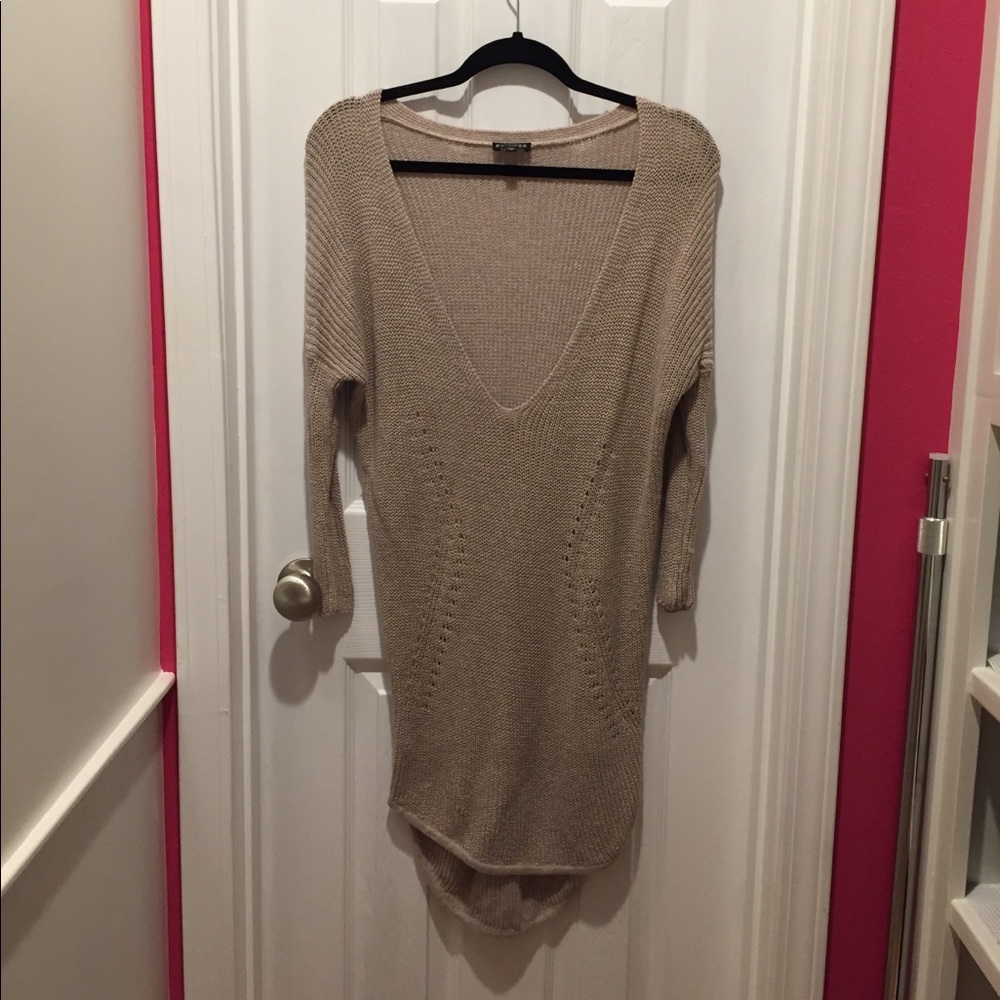 Express Tan 3/4 Sleeve Sweater